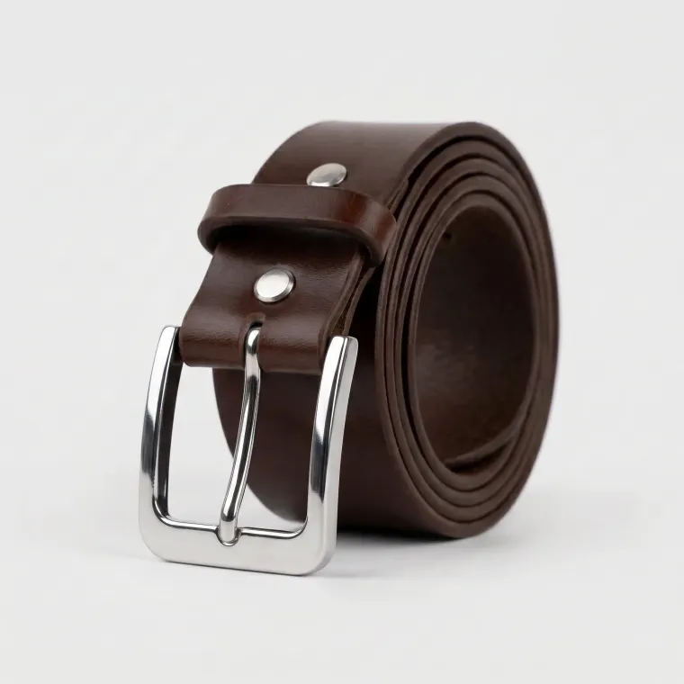 Classic Dark Brown Handmade Leather Belt